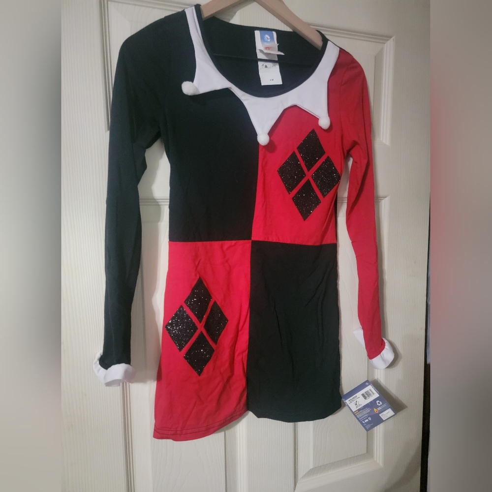 Rubies Harley Quinn long-sleeve shirt, size S/M